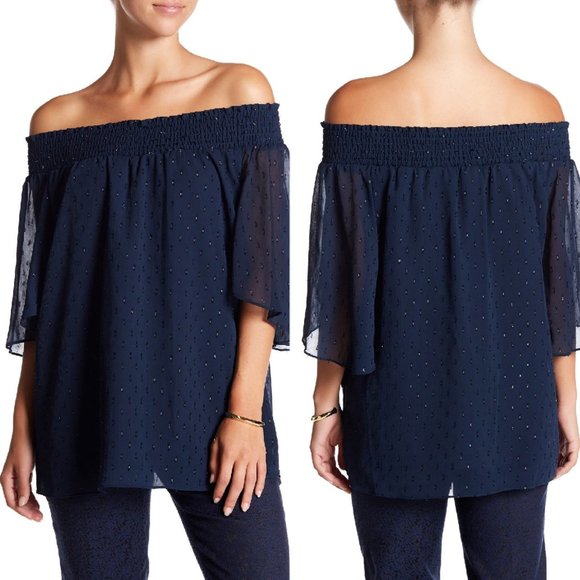 T Tahari Tops - T Tahari Cecilia Off-the-Shoulder Blouse Size M